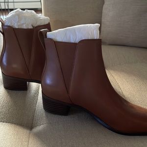 J Crew ankle leather booties